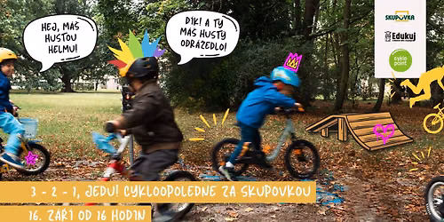 \ud83d\udeb2 3\u20132\u20131, jedu! Cykloodpoledne za Skupovkou (kolob\u011b\u017eky p\u016fj\u010d\u00edme)
