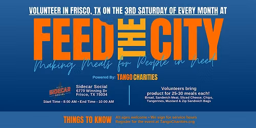 Feed The City Frisco: Making Meals for People In Need