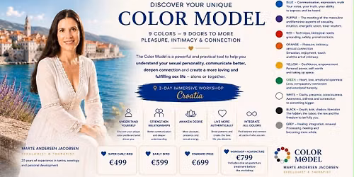 THE COLOUR MODEL\u2122 A Transformational 3-Day Weekend Experience Croatia