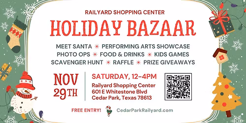 Holiday Bazaar @ Cedar Park Railyard