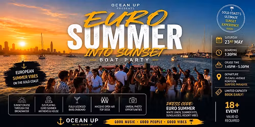 EURO SUMMER INTO SUNSET BOAT PARTY