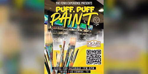 Puff, Puff, PAINT happening at Cigars International Conroe