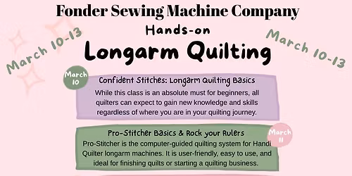Longarm Quilting: Hands-on Event