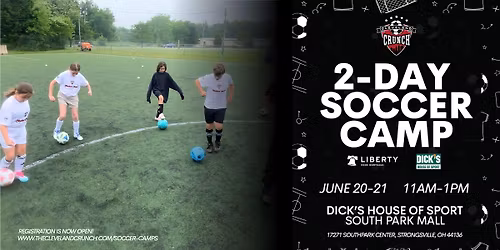 2-DAY YOUTH SOCCER CAMP @ DICK'S HOUSE OF SPORT (STRONGSVILLE, OH)