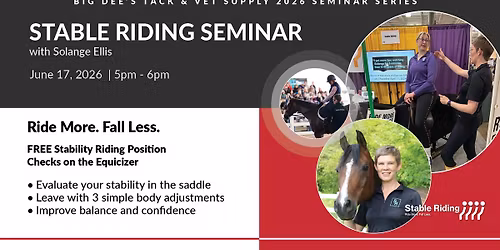 Stable Riding Seminar During After Hours Shopping @ Big Dee's
