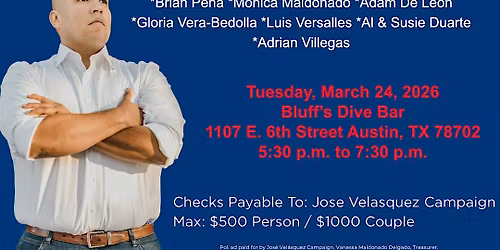 Re-Elect Jos\u00e9  Vel\u00e1squez for Austin City Council Dist 3