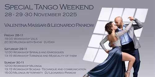 Tango Weekend Special met Valentina&Leonardo PRIMEUR NEDERLAND