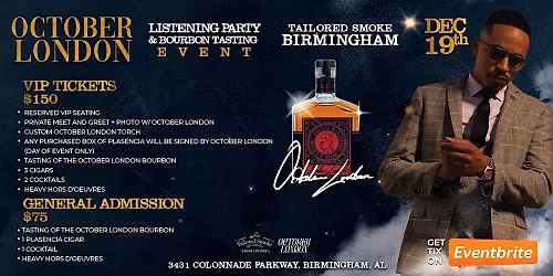 October London Listening Party & Bourbon Tasting