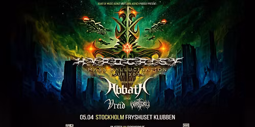 Hypocrisy + Special Guest: Abbath + Support: Vomitry + Vreid | Stockholm