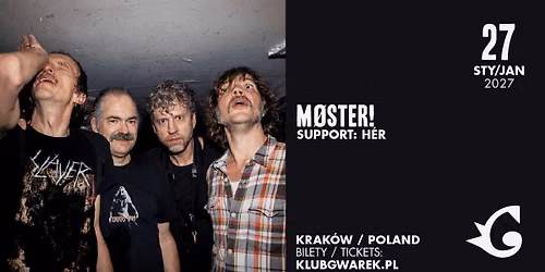 M\u00f8ster!, support: H\u00c9R | 27\/01\/2027 | Krak\u00f3w, Klub Gwarek