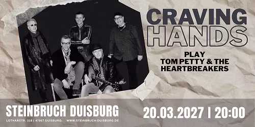 CRAVING HANDS \u2013 play TOM PETTY & the heartbreakers