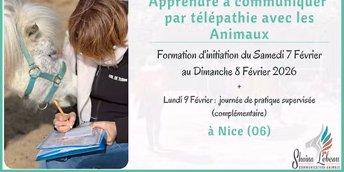 Formation d'initiation \u00e0 la COMMUNICATION ANIMALE - Communiquer avec les animaux - \u00e0 Nice (06)