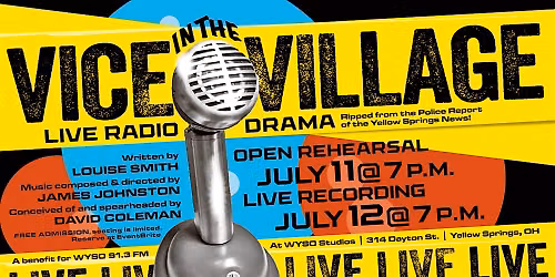 Open rehearsal for VICE IN THE VILLAGE radio drama.