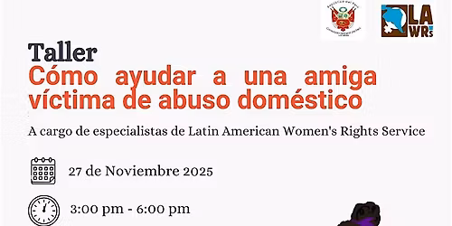 Taller: C\u00f3mo ayudar a una amiga v\u00edctima de abuso dom\u00e9stico