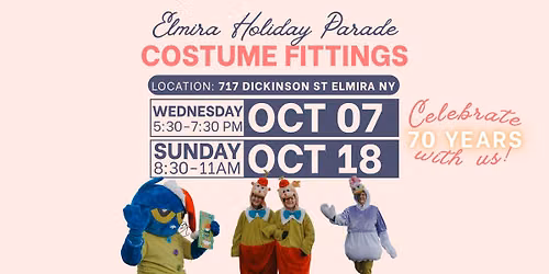 Elmira Holiday Parade Costume Fittings