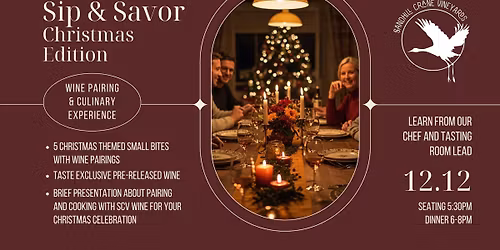 Sip & Savor: Christmas Edition at Sandhill Crane Vineyards