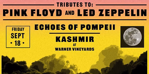 Tributes to Pink Floyd and Led Zeppelin at Warner Vineyards