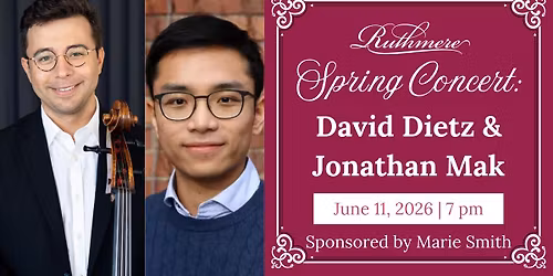 Spring Concert: David Dietz & Jonathan Mak