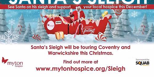 The Myton Hospices - Santa's Sleigh comes to Sainsbury's Saltisford Warwick
