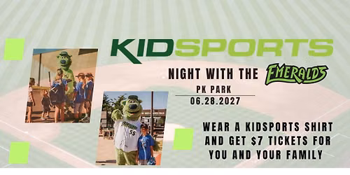 Kidsports Day at PK Park with the Eugene Emeralds