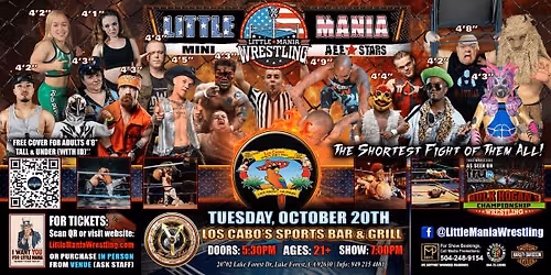 Lake Forest, CA - Little Mania Mini Wrestling @ Los Cabos Sports Bar