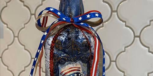 Patriotic Decopodge Bottles