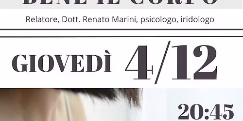 Benessere: Come trattare bene il corpo - conferenza gratuita a Vicenza