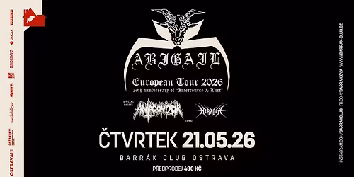 ABIGAIL (JPN), ANTAGONIZ\u00d6R (USA), HERZOGA (PL) - Ostrava\/Barr\u00e1k
