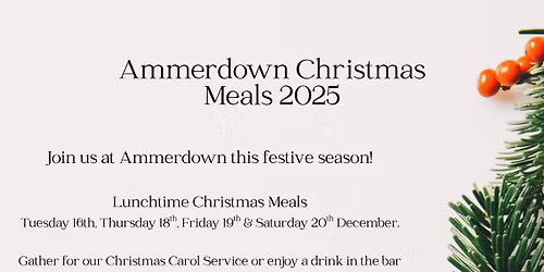 Ammerdown Christmas Meals 2025