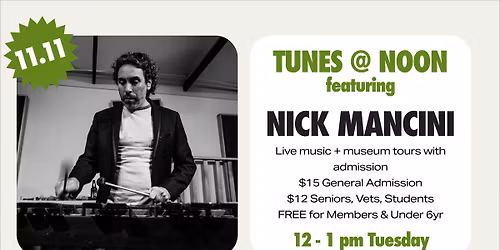 TUNES @ NOON featuring Nick Mancini