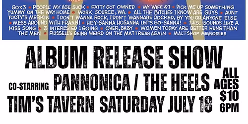 dick rossetti BULK MALE LP RELEASE SHOW! w\/ PANNONICA! & THE HEELS!