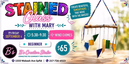 Stained Glass with Mary- WIND CHIME