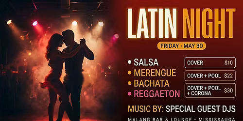 Latin Night \u2013 Salsa, Merengue, Bachata & Reggaeton @ Malang Bar & Lounge