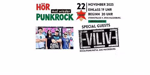 H\u00f6r mal wieder Punkrock - Tour von Planet RoXter + Special Guest