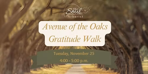 Avenue of the Oaks - Gratitude Walk