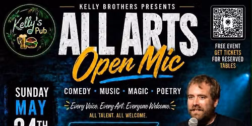 SUNDAY AFTERNOON ALL ARTS OPEN MIC!