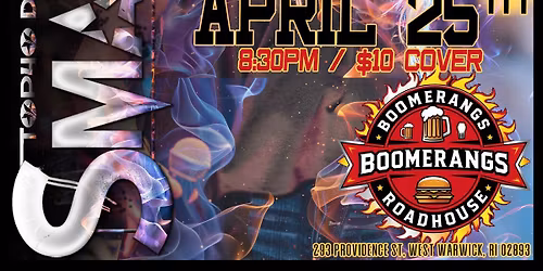 Smashbox Cover Band Saturday Night at Boomerangs!