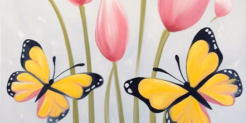 Paint & Sip Night \u2013 Tulips and Butterflies | South Brisbane