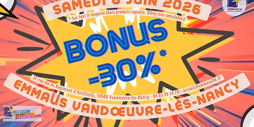 \ud83d\udca5 Samedi 6 juin = BONUS -30% \u00e0 Emma\u00fcs Vandoeuvre \ud83e\udd73