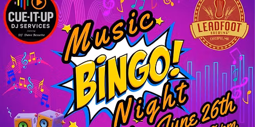 Leadfoot Brewing Music Bingo