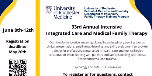 33rd Annual Intensive: Integrated Care and Medical Family Therapy