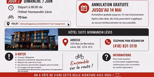 voyage v\u00e9lo L\u00e9vis