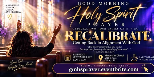 Special Good Morning Holy Spirit Prayer - RECALIBRATE!