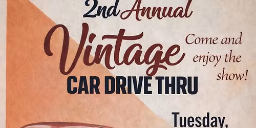 vintage car drive through