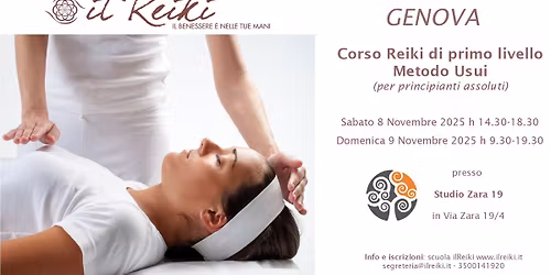 Corso Reiki primo livello USUI a GENOVA