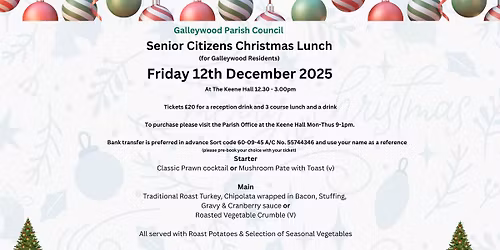 Senior Citizens Christmas Lunch