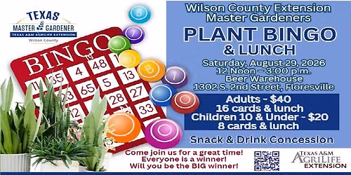WCEMG Plant Bingo