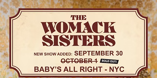 The Womack Sisters at Music Hall of Williamsburg
