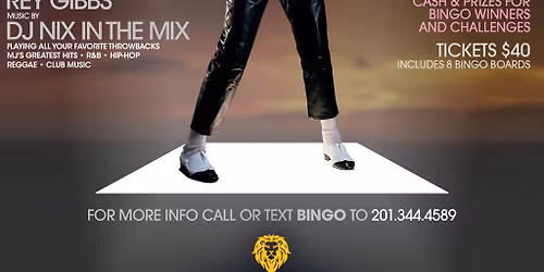 THRILLER BINGO A MJ TRIBUTE! WIN, SING, DANCE, PLAY 