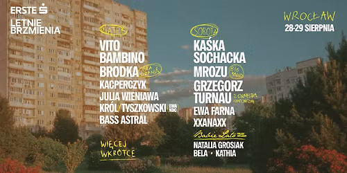 ERSTE LETNIE BRZMIENIA 2026 \/ Wroc\u0142aw \/ 28-29.08 